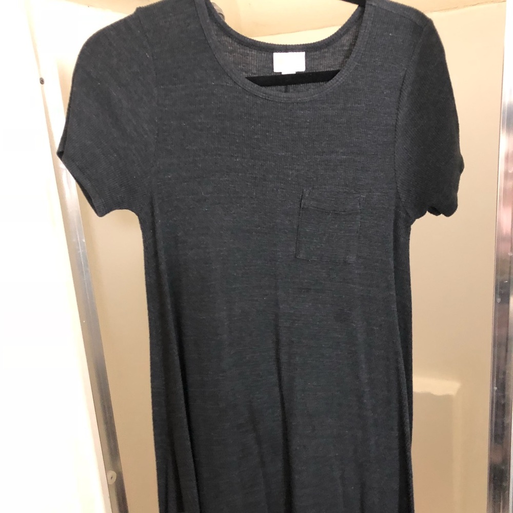Lularoe Black charcoal gray Carly Dress